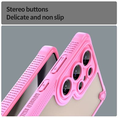 SKALO Samsung S25 Ultra Armor Hybrid Frosted Suojakuori - Pinkki