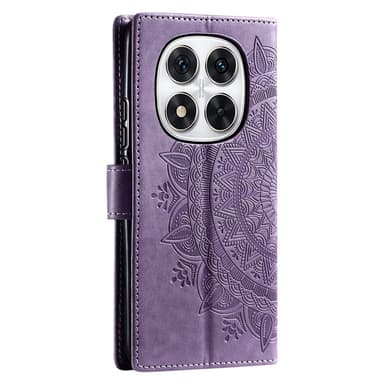 SKALO Xiaomi Redmi Note 14 Pro 5G Mandala Lompakkokotelo - Violetti