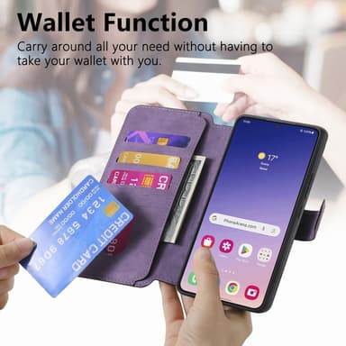 SKALO Samsung S25 CASENEO MW-03 Lompakkokotelo - Violetti