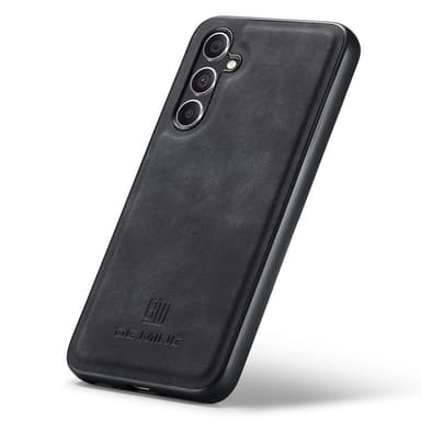 DG MING Samsung S25 Premium PU-nahka Hybrid Suojakuori - Musta