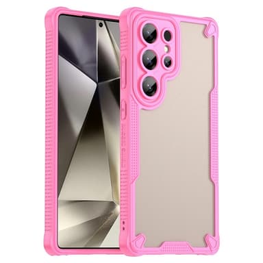 SKALO Samsung S25 Ultra Armor Hybrid Frosted Suojakuori - Pinkki