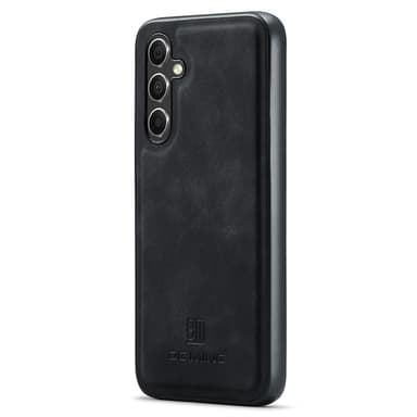 DG MING Samsung S25 Premium PU-nahka Hybrid Suojakuori - Musta