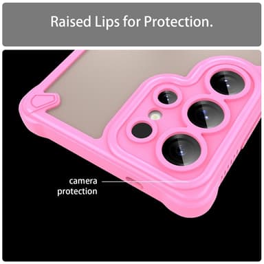 SKALO Samsung S25 Ultra Armor Hybrid Frosted Suojakuori - Pinkki