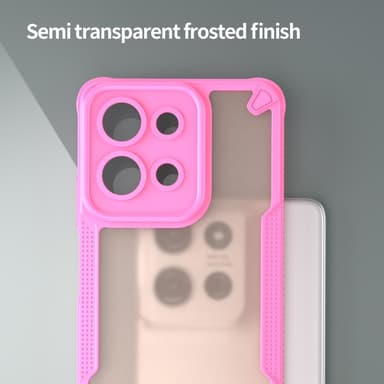 SKALO Motorola Moto G75 5G Armor Hybrid Frosted Suojakuori - Pinkki