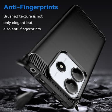 SKALO Xiaomi Redmi Note 14 5G Armor Carbon Suojakuori - Musta