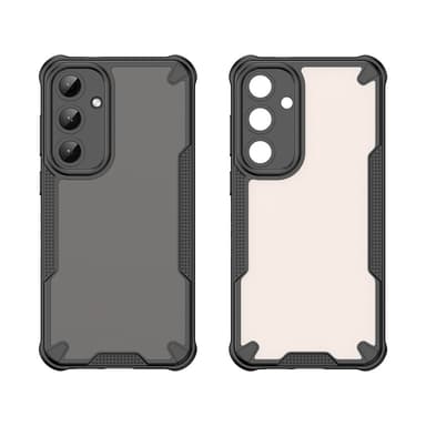 SKALO Samsung S25+ Armor Hybrid Frosted Suojakuori - Musta