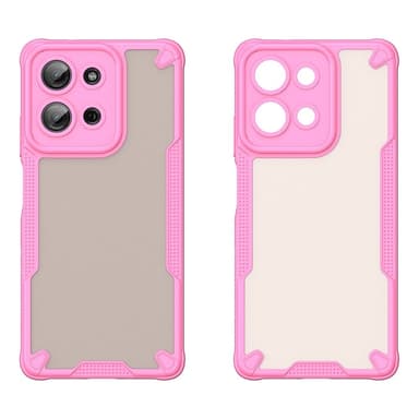 SKALO Motorola Moto G75 5G Armor Hybrid Frosted Suojakuori - Pinkki
