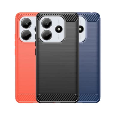 SKALO Xiaomi Redmi Note 14 5G Armor Carbon Suojakuori - Musta