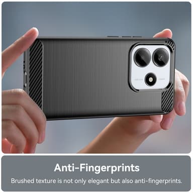 SKALO Xiaomi Redmi Note 14 5G Armor Carbon Suojakuori - Musta