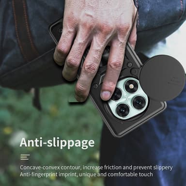 SKALO Xiaomi Redmi Note 14 Pro 5G Armor Metallinen rengas -kamerasuojus Suojakuori - Musta