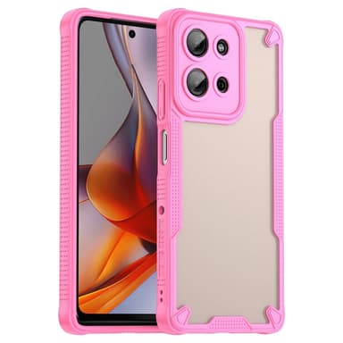 SKALO Motorola Moto G75 5G Armor Hybrid Frosted Suojakuori - Pinkki