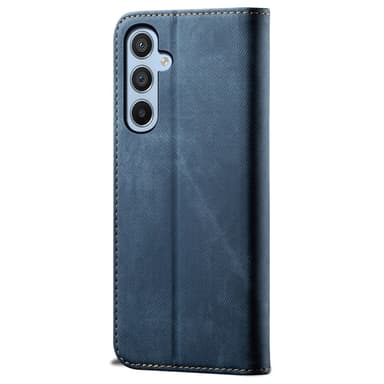 SKALO Samsung S25 Jeans Lompakkokotelo - Sininen