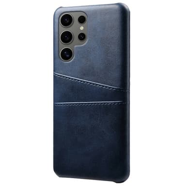 SKALO Samsung S25 Ultra PU-Nahkainen Kortholderi Suojakuori - Sininen