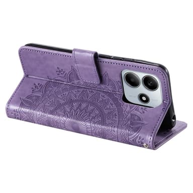 SKALO Xiaomi Redmi Note 14 4G Mandala Lompakkokotelo - Violetti