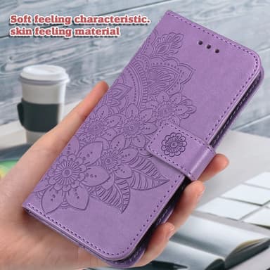 SKALO Motorola Moto G15 4G Mandala Lompakkokotelo - Violetti