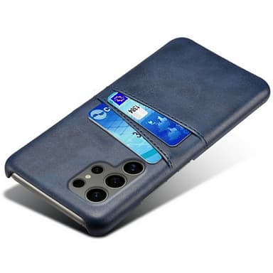SKALO Samsung S25 Ultra PU-Nahkainen Kortholderi Suojakuori - Sininen