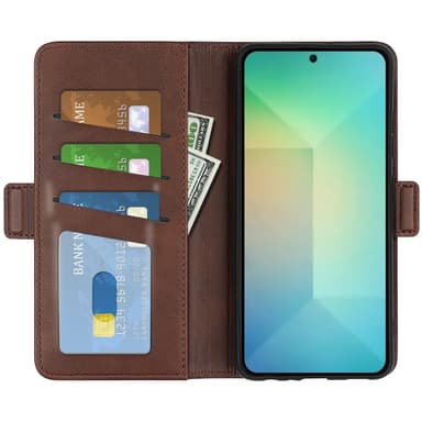 SKALO Samsung S25 Premium ID Lompakkokotelo - Ruskea