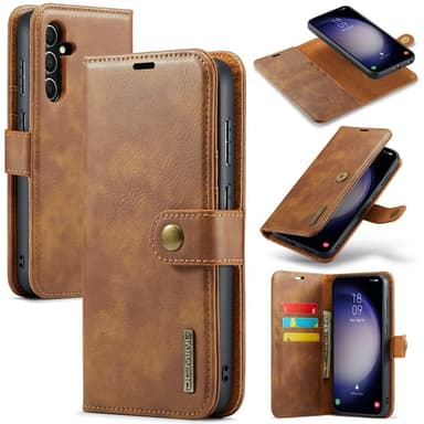 DG MING Samsung S25 2-in-1 Magneetti Lompakkokotelo - Ruskea