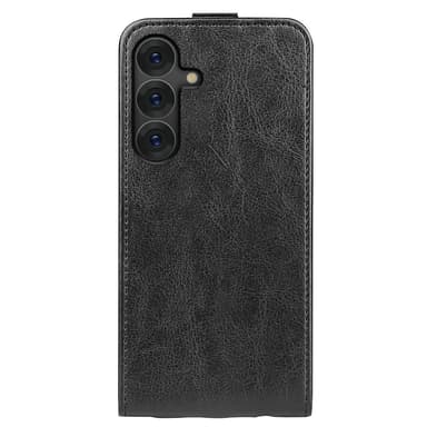 SKALO Samsung S25 Vertical Flip PU-Nahka Lompakkokotelo - Musta