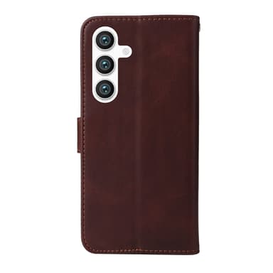 SKALO Samsung S25+ PU-nahka Lompakkokotelo - Ruskea
