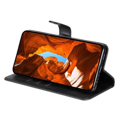 SKALO Xiaomi Redmi Note 14 4G Klassinen vetoketju Lompakkokotelo - Musta