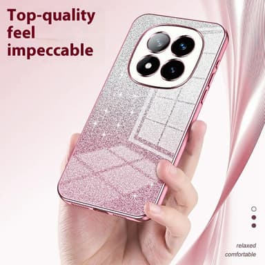 SKALO Xiaomi Redmi Note 14 Pro+ 5G Electroplating Glitter Suojakuori - Kulta