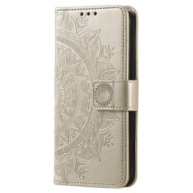 SKALO Xiaomi Redmi Note 14 Pro 5G Mandala Lompakkokotelo - Kulta