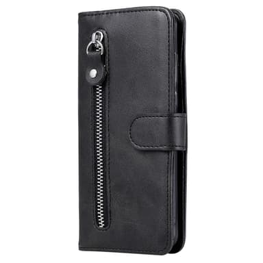 SKALO Xiaomi Redmi Note 14 4G Klassinen vetoketju Lompakkokotelo - Musta