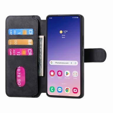 SKALO Samsung S25+ CASENEO MW-03 Lompakkokotelo - Musta