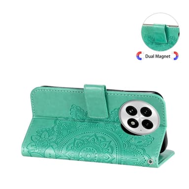 SKALO OnePlus 13 Mandala Lompakkokotelo - Turkoosi