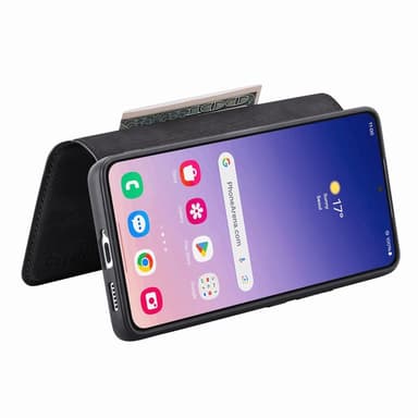 SKALO Samsung S25+ CASENEO MW-03 Lompakkokotelo - Musta