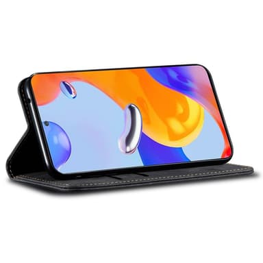 SKALO OnePlus 13 Jeans Lompakkokotelo - Musta