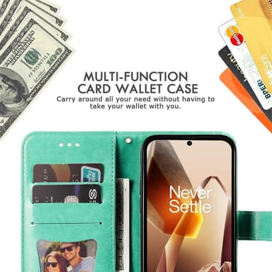 SKALO OnePlus 13 Mandala Lompakkokotelo - Turkoosi