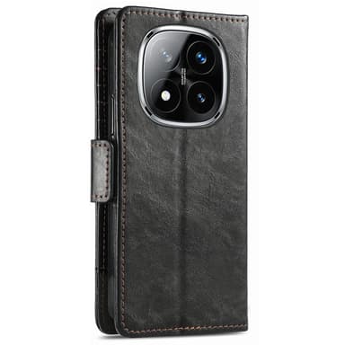 SKALO Xiaomi Redmi Note 14 Pro 5G CASENEO 002 Premium Lompakkokotelo - Musta