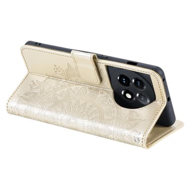 SKALO OnePlus 13R Mandala Lompakkokotelo - Kulta