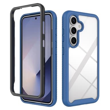 SKALO Samsung S25 Shockproof Clear Hybrid Suojakuori - Tummansininen