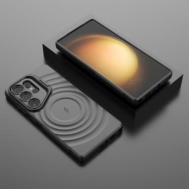 SKALO Samsung S25 Ultra Ripple Texture Suojakuori - Musta