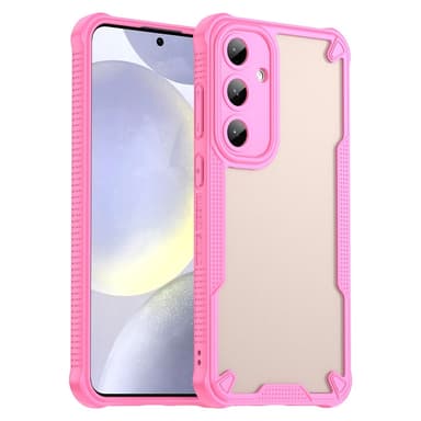 SKALO Samsung S25+ Armor Hybrid Frosted Suojakuori - Pinkki