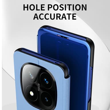 SKALO Xiaomi Redmi Note 14 Pro+ 5G Clear View Lompakkokotelo - Violetti
