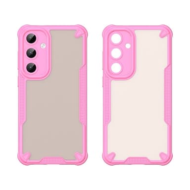 SKALO Samsung S25+ Armor Hybrid Frosted Suojakuori - Pinkki