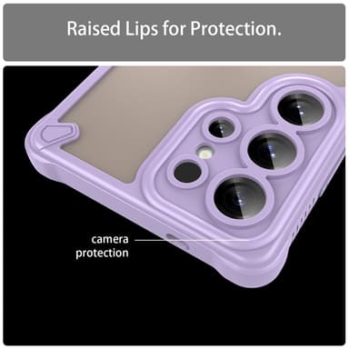 SKALO Samsung S25 Ultra Armor Hybrid Frosted Suojakuori - Violetti