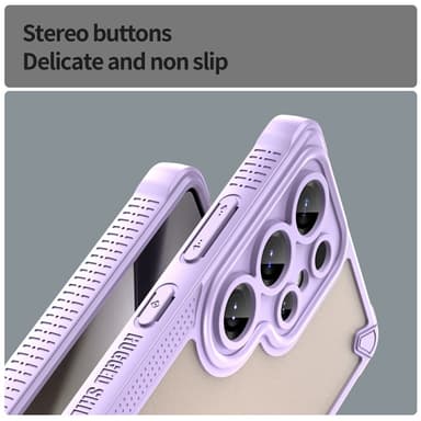 SKALO Samsung S25 Ultra Armor Hybrid Frosted Suojakuori - Violetti