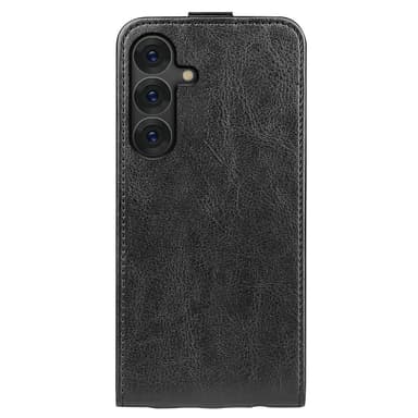 SKALO Samsung S25+ Vertical Flip PU-Nahka Lompakkokotelo - Musta