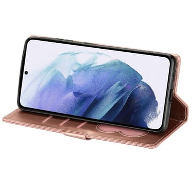 SKALO Samsung S25 Ultra Glitter Vetoketju Lompakkokotelo - Ruusukulta
