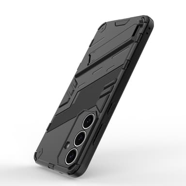 SKALO Samsung S25 Armor Hybrid Punk Suojakuori - Musta