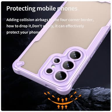 SKALO Samsung S25 Ultra Armor Hybrid Frosted Suojakuori - Violetti