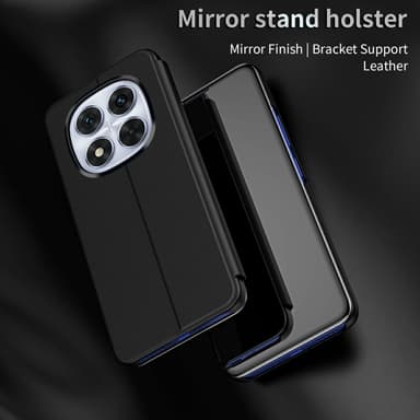 SKALO Xiaomi Redmi Note 14 Pro 5G Clear View Lompakkokotelo - Ruusukulta