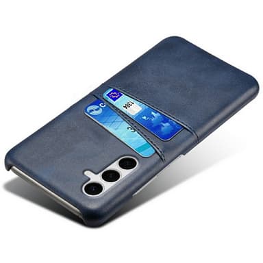 SKALO Samsung S25+ PU-Nahkainen Kortholderi Suojakuori - Sininen