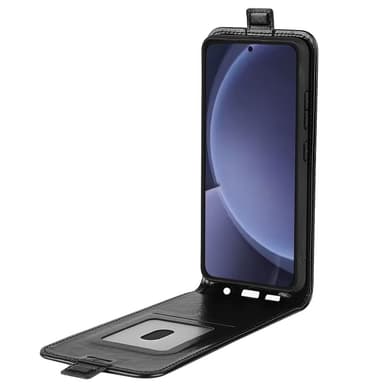 SKALO Samsung S25+ Vertical Flip PU-Nahka Lompakkokotelo - Musta