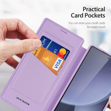 DUX DUCIS Samsung S25 Ultra Skin X Pro Lompakkokotelo - Violetti